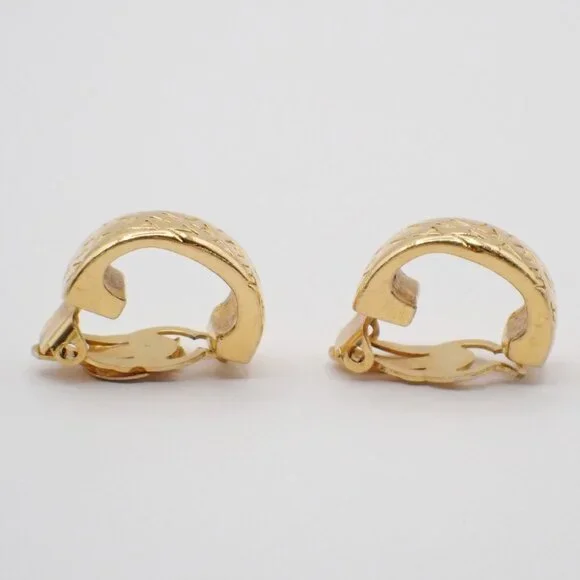 CHANEL CC Logo Earrings Clip-On GHW France 83RF992 - Picture 12 of 14